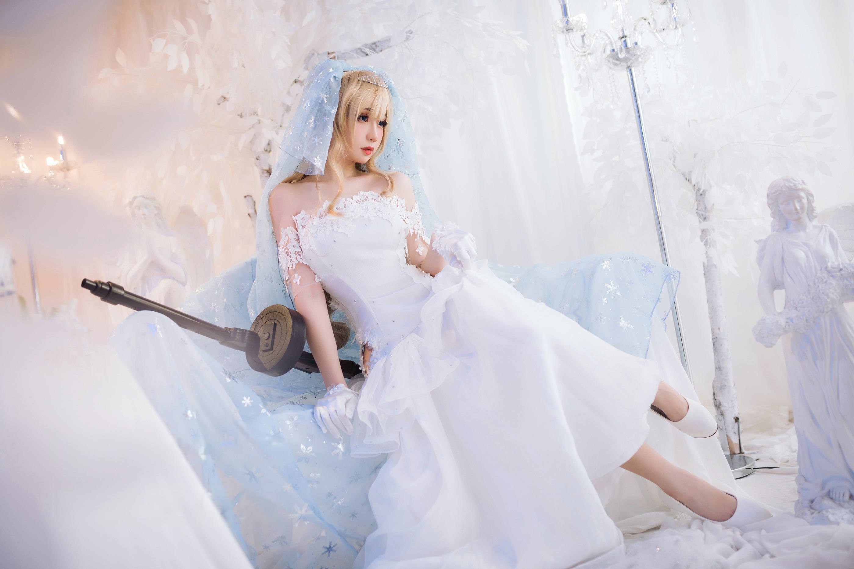 图片[1]-焖焖碳 – NO.036 少女前线 索米 婚纱[42P]-XikXak